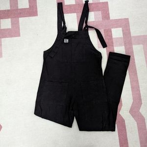 Black Lucy & Yak Woven Dungarees